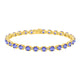 7.28ct Round Tanzanite Bracelet with 0.45 cttw Diamond