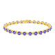 7.28ct Round Tanzanite Bracelet with 0.45 cttw Diamond