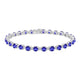 7.28ct Round Tanzanite Bracelet with 0.45 cttw Diamond