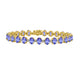 12.96ct Oval Tanzanite Bracelet with 0.51 cttw Diamond