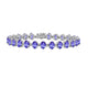 12.96ct Oval Tanzanite Bracelet with 0.51 cttw Diamond