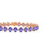 12.96ct Oval Tanzanite Bracelet with 0.51 cttw Diamond