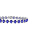 12.96ct Oval Tanzanite Bracelet with 0.51 cttw Diamond