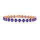 12.96ct Oval Tanzanite Bracelet with 0.51 cttw Diamond