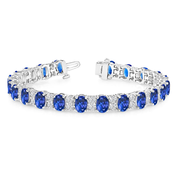 TTBR1012 - Dhara - Certified AAAA Tanzanite and Diamond Bracelet