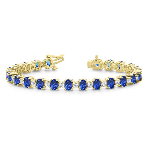 TTBR1015 - Rama - Certified AAAA Tanzanite and Diamond Bracelet