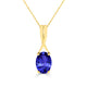 0.50ct Oval Tanzanite Pendant in 14k Gold