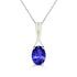 0.50ct Oval Tanzanite Pendant in 14k Gold