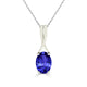 0.50ct Oval Tanzanite Pendant in 14k Gold