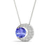 0.56ct Round Tanzanite Pendant with 0.17 cttw Diamond