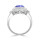 1.4ct Round Tanzanite Ring with 0.4 cttw Diamond