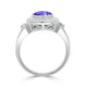 1.4ct Round Tanzanite Ring with 0.4 cttw Diamond