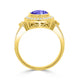 1.4ct Round Tanzanite Ring with 0.4 cttw Diamond