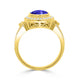 1.4ct Round Tanzanite Ring with 0.4 cttw Diamond