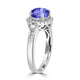 1.7ct Round Tanzanite Ring with 0.37 cttw Diamond