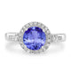 1.7ct Round Tanzanite Ring with 0.37 cttw Diamond