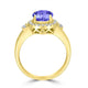 1.7ct Round Tanzanite Ring with 0.37 cttw Diamond