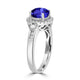 1.7ct Round Tanzanite Ring with 0.37 cttw Diamond