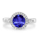 1.7ct Round Tanzanite Ring with 0.37 cttw Diamond