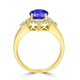 1.7ct Round Tanzanite Ring with 0.37 cttw Diamond