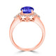 1.7ct Round Tanzanite Ring with 0.37 cttw Diamond