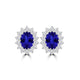 TMR121112 - Emily - Oval Tanzanite and Diamond Earring Halo