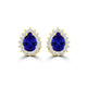 TMR121125 - Cloey - Pear Tanzanite and Diamond Earring Halo