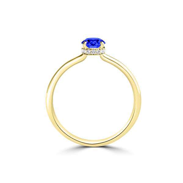 TMR121200 - Madeline - Oval Tanzanite and Diamond Ring