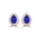 TMR121125 - Cloey - Pear Tanzanite and Diamond Earring Halo