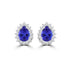 TMR121125 - Cloey - Pear Tanzanite and Diamond Earring Halo