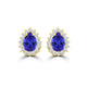 TMR121125 - Cloey - Pear Tanzanite and Diamond Earring Halo