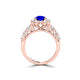 TMR121171 - Alice - Round Tanzanite and Diamond Ring Halo