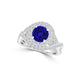 TMR121159 - Kennedy - Round Tanzanite and Diamond Ring Double Halo