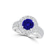 TMR121163 - Kinsley - Round Tanzanite and Diamond Ring Halo