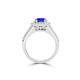 TMR121190 - Alexa - Round Tanzanite and Diamond Ring Halo