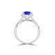 TMR121172 - Madelyn - Round Tanzanite and Diamond Ring Halo