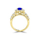 TMR121171 - Alice - Round Tanzanite and Diamond Ring Halo