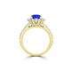 TMR121162 - Willow - Round Tanzanite and Diamond Ring Halo