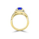 TMR121159 - Kennedy - Round Tanzanite and Diamond Ring Double Halo