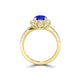 TMR121157 - Genesis - Round Tanzanite and Diamond Ring Halo