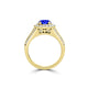 TMR121190 - Alexa - Round Tanzanite and Diamond Ring Halo