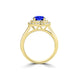 TMR121186 - Ivy - Round Tanzanite and Diamond Ring Double Halo