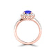 TMR121157 - Genesis - Round Tanzanite and Diamond Ring Halo