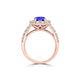 TMR121163 - Kinsley - Round Tanzanite and Diamond Ring Halo