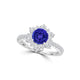 TMR121157 - Genesis - Round Tanzanite and Diamond Ring Halo