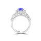 TMR121171 - Alice - Round Tanzanite and Diamond Ring Halo