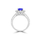 TMR121162 - Willow - Round Tanzanite and Diamond Ring Halo