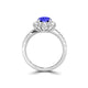 TMR121157 - Genesis - Round Tanzanite and Diamond Ring Halo