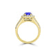 TMR121190 - Alexa - Round Tanzanite and Diamond Ring Halo