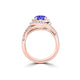 TMR121159 - Kennedy - Round Tanzanite and Diamond Ring Double Halo